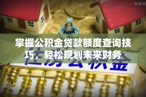 合肥掌握公积金贷款额度查询技巧，轻松规划未来财务