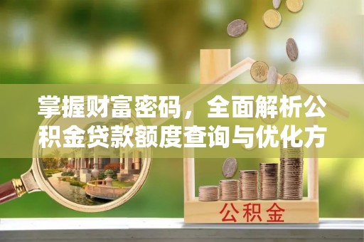 合肥掌握财富密码，全面解析公积金贷款额度查询与优化方案