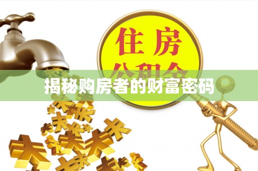 合肥揭秘购房者的财富密码