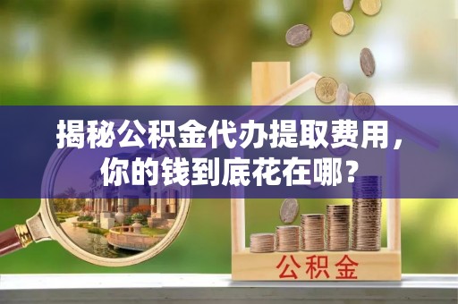 合肥揭秘公积金代办提取费用，你的钱到底花在哪？